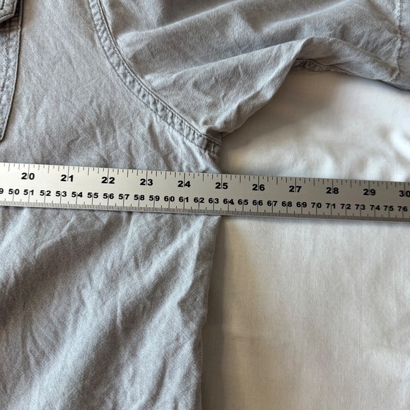 Wrangler Men's Short Sleeve Button Up Western Shirt‎ Gray X-Large Flap Pockets - Picture 9 of 12